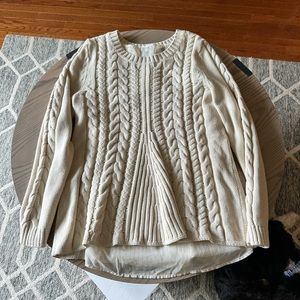CAbi Cream Cable Knit Sweater